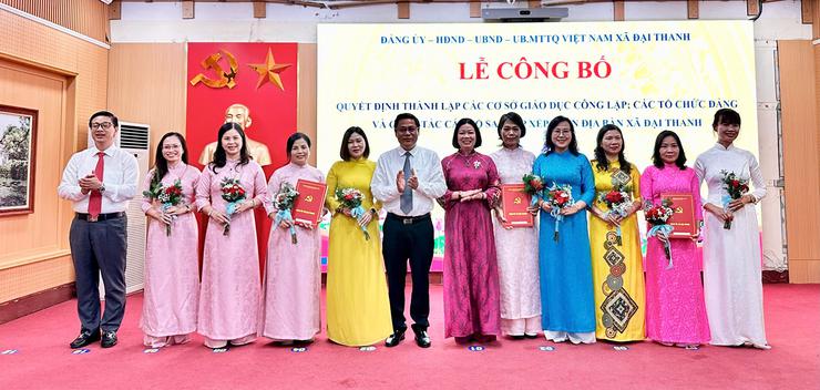 Xã Đại Thanh công bố quyết định thành lập các cơ sở giáo dục công lập và công tác cán bộ sau sắp xếp- Ảnh 7. Xã Đại Thanh công bố quyết định thành lập các cơ sở giáo dục công lập và công tác cán bộ sau sắp xếp- Ảnh 7.