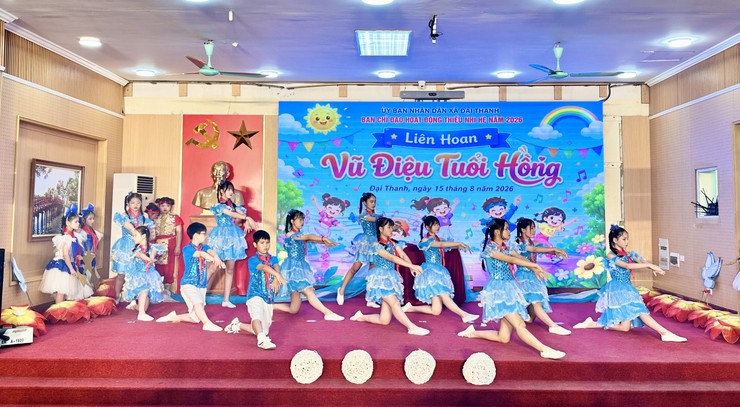 SÔI NỔI LIÊN HOAN “VŨ ĐIỆU TUỔI HỒNG” THIẾU NHI XÃ ĐẠI THANH HÈ 2026 - Ảnh 4.